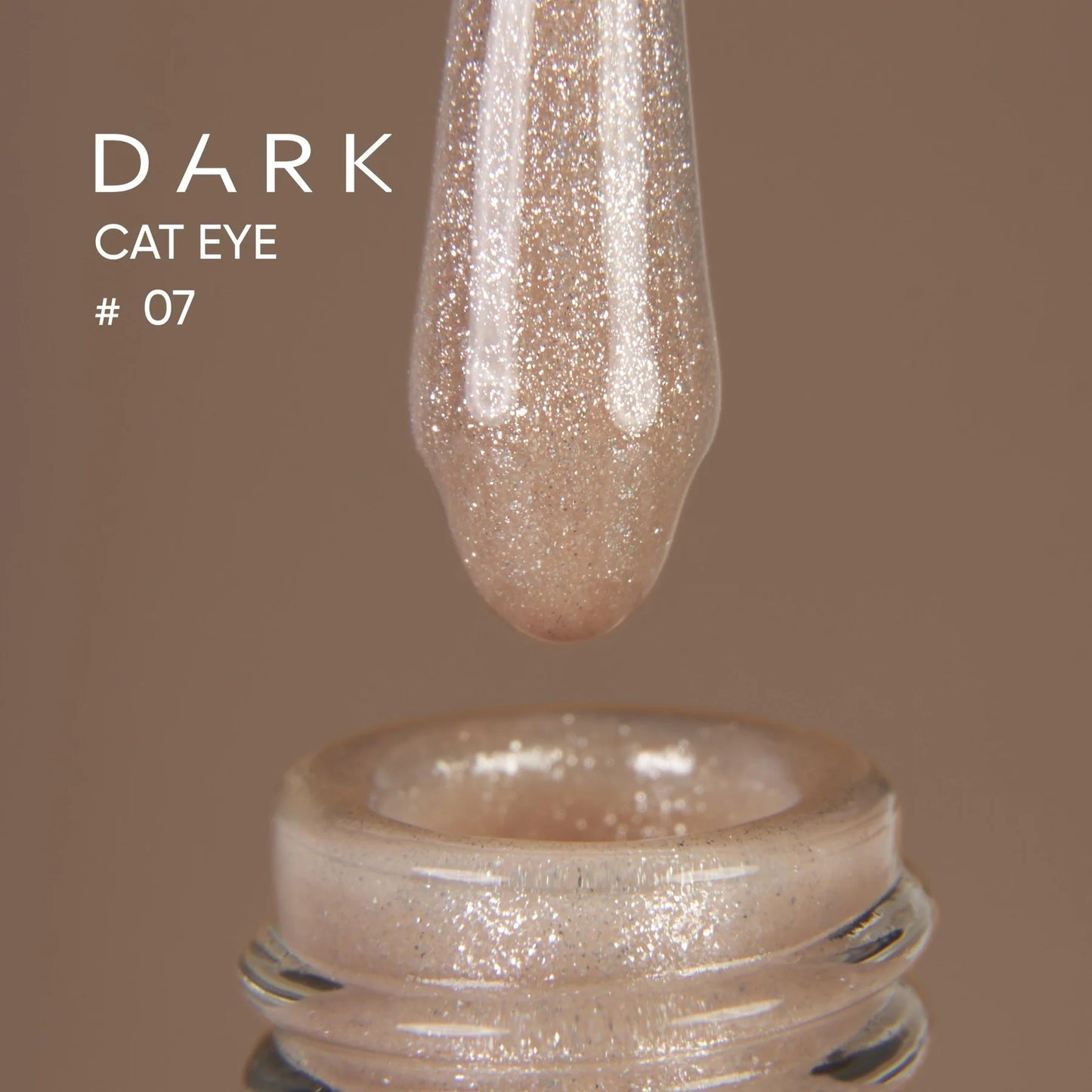 Dark gel polish Cat Eye 07, 10 ml
