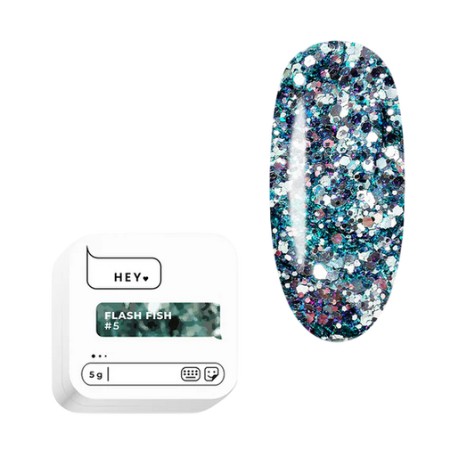 HEYLOVE. FLASH FISH, #5, 5 G, DESIGN GEL