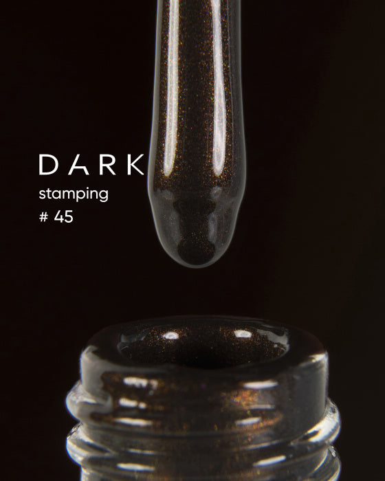 DARK STAMPING POLISH №45 BROWN METALLIC, 8 ML