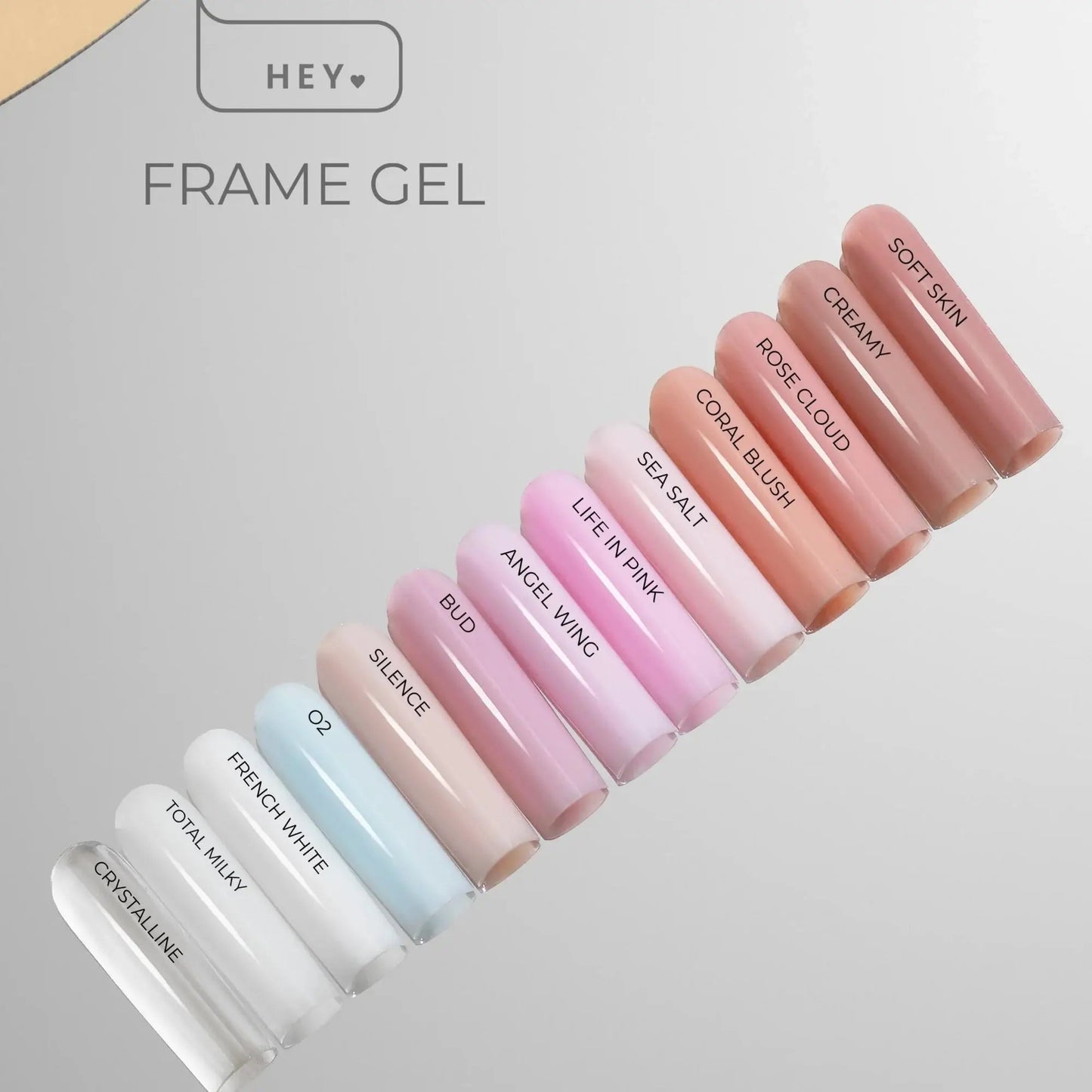 HEYLOVE. FRAME BUILDER GEL, O2 (OXYGEN), 30 ML, UNIVERSAL GEL FOR EXTENSIONS, SKY BLUE