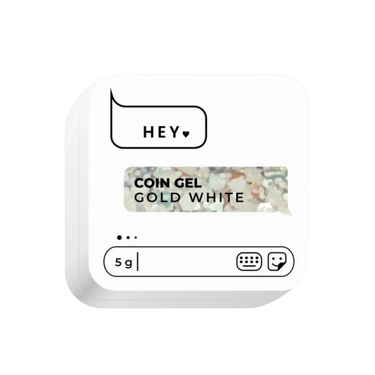 HEYLOVE. COIN GEL, GOLD WHITE, 5 G, DESIGN GEL