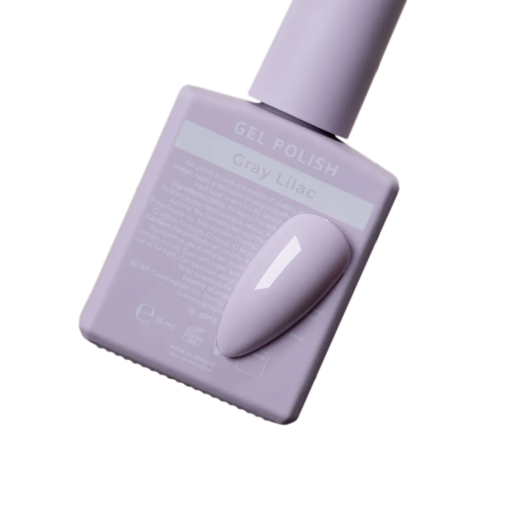 HEYLOVE. GEL POLISH, GRAY LILAC, 15 ML