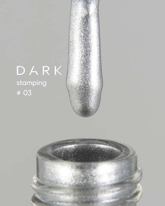 DARK STAMPING POLISH №03 SILVER, 10 ML