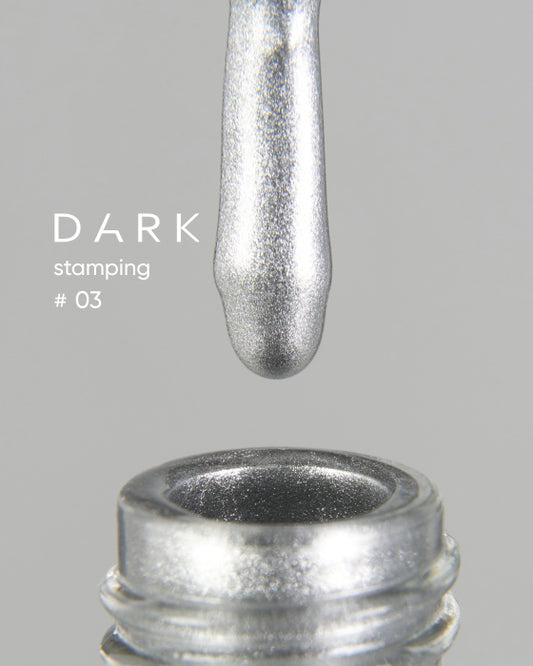 DARK STAMPING POLISH №03 SILVER, 10 ML