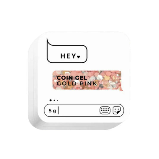 HEYLOVE. COIN GEL, GOLD PINK, 5 G, GEL FOR DESIGN