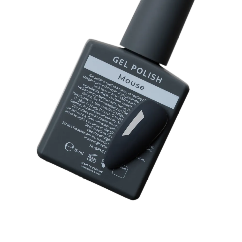 HEYLOVE. GEL POLISH, MOUSE, 15 ML