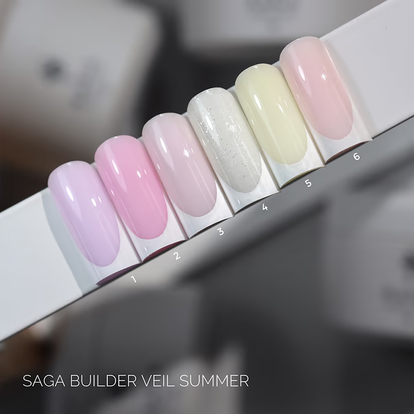 Gel for extensions SAGA Professional Builder Gel Veil Summer soft pink No. 02 15 ml