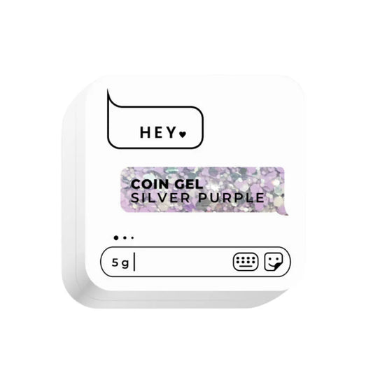 HEYLOVE. COIN GEL, SILVER PURPLE, 5 G, GEL FOR DESIGN