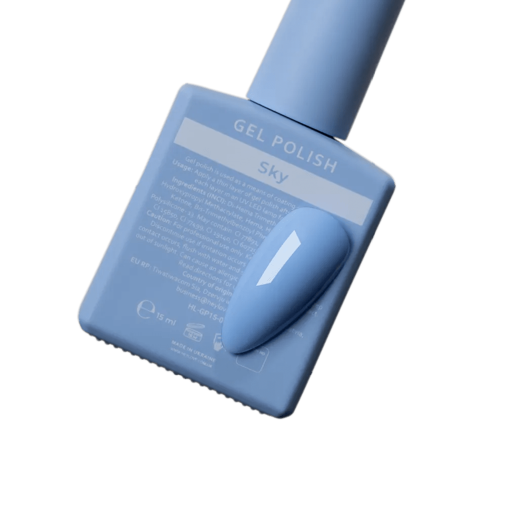 HEYLOVE. GEL POLISH, SKY, 15 ML, GEL POLISH, SKY BLUE