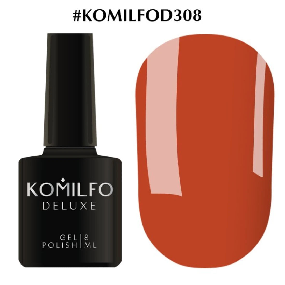 DELUXE GEL POLISH D308, 8 ML KOMILFO