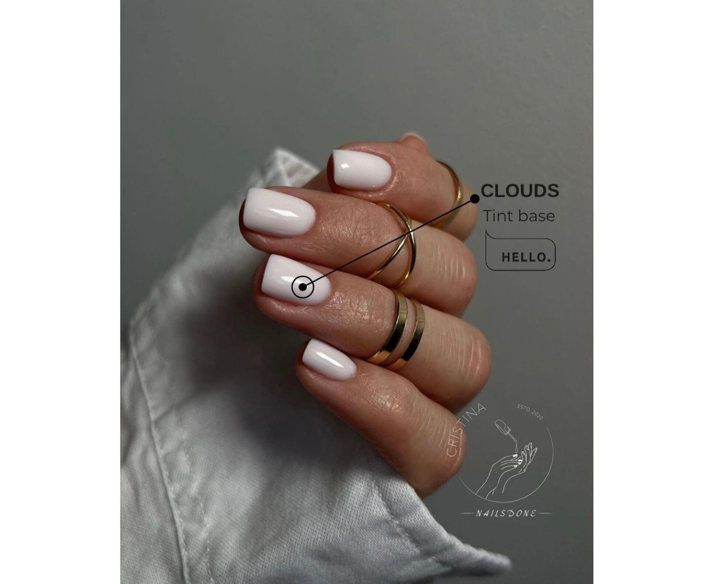 HELLO. TINT BASE, CLOUDS, 15 ML