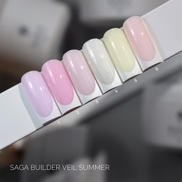 Gel for extensions SAGA Professional Builder Gel Veil Summer butter No. 05 15 ml