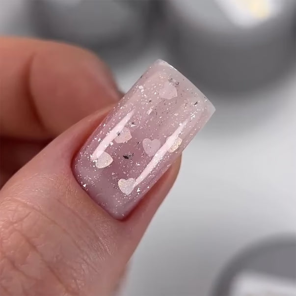 Gel for extensions SAGA Professional Builder Gel Heart lilac-pink No. 05 15 ml