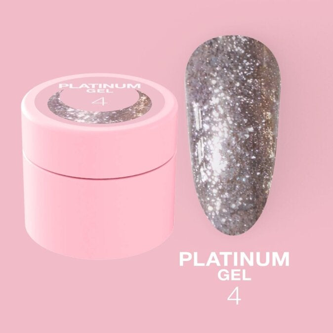 Glitter for nails Platinum Gel No. 4 5ml