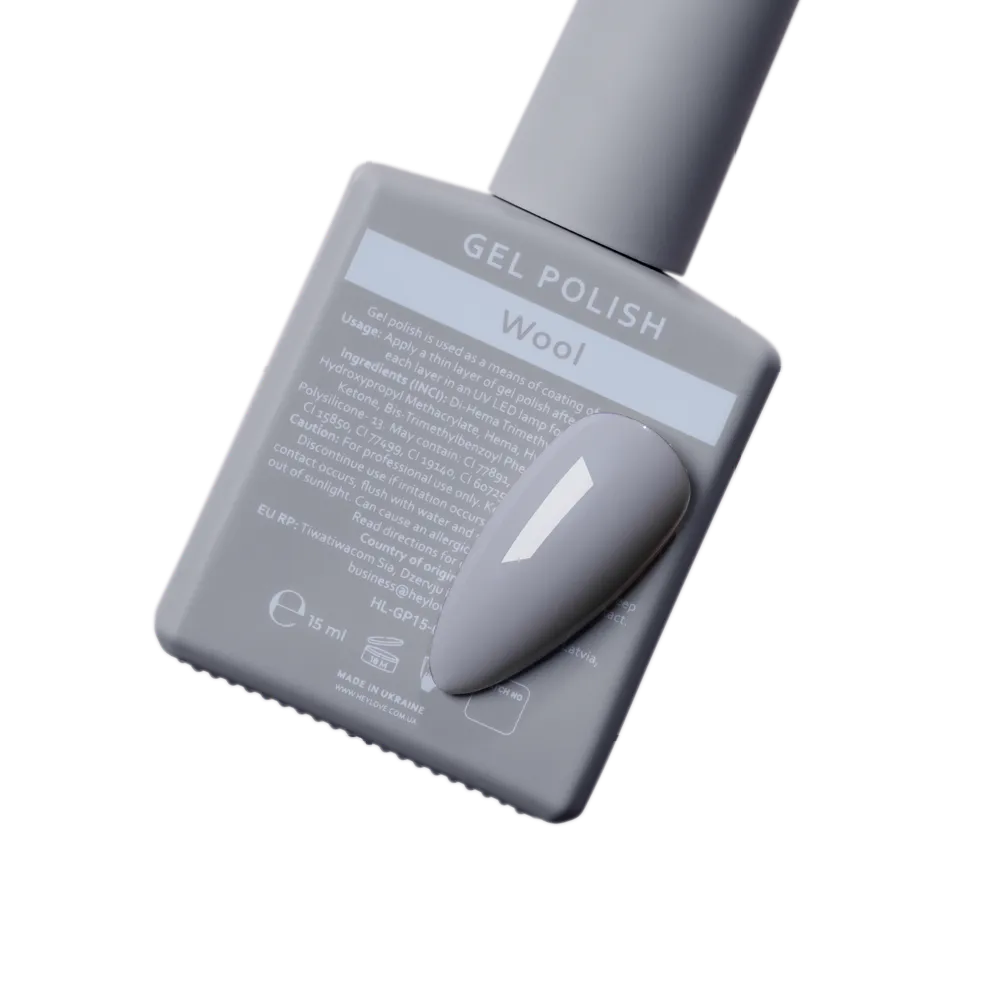 HEYLOVE. GEL POLISH, WOOL, 15 ML