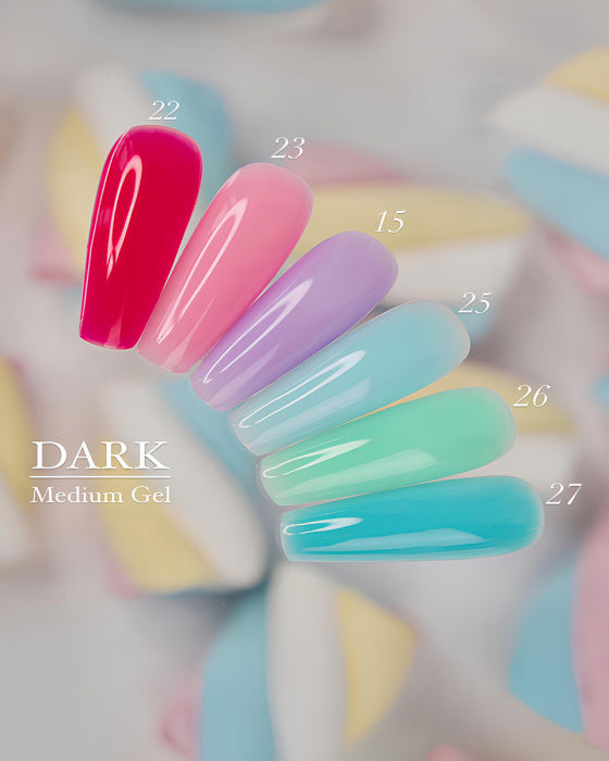 DARK MEDIUM GEL №15 (UPDATED COLOR), 15 ML (WITHOUT BRUSH)