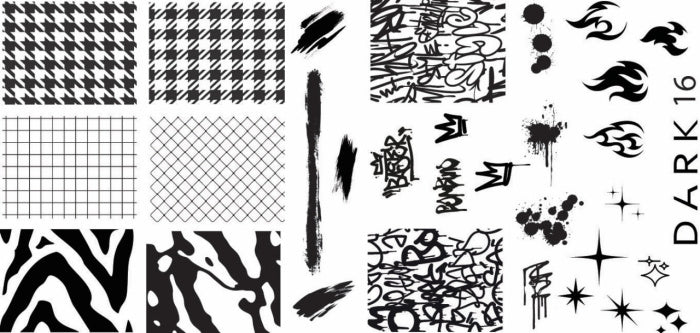 Dark stamping plate 16