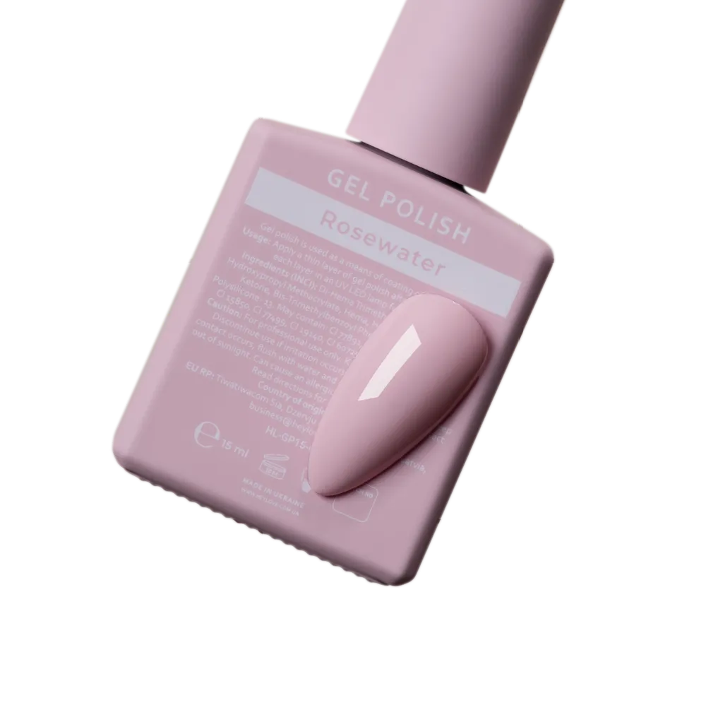 HEYLOVE. GEL POLISH, ROSEWATER, 15 ML