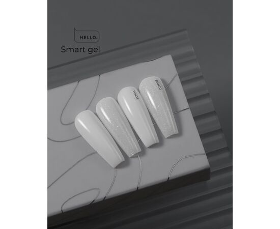 HELLO. Smart builder gel, BIANCO, 15 ml, building gel with shimmer
