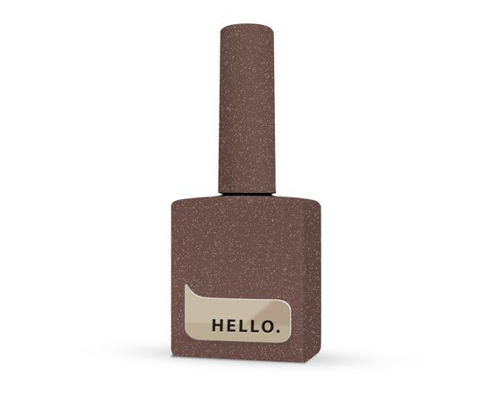 HELLO. Reflective Gel Polish, BRAVE, 15 ml, gel polish, brown with silver light particles