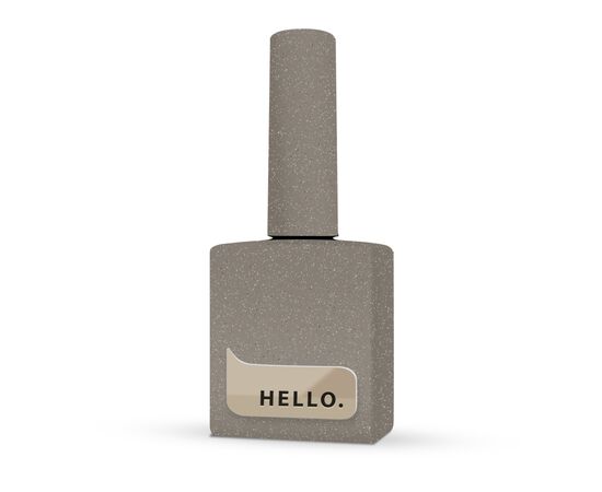 HELLO. Reflective Gel Polish, DEMURE, 15 ml, gel polish, gray-beige with light-colored particles