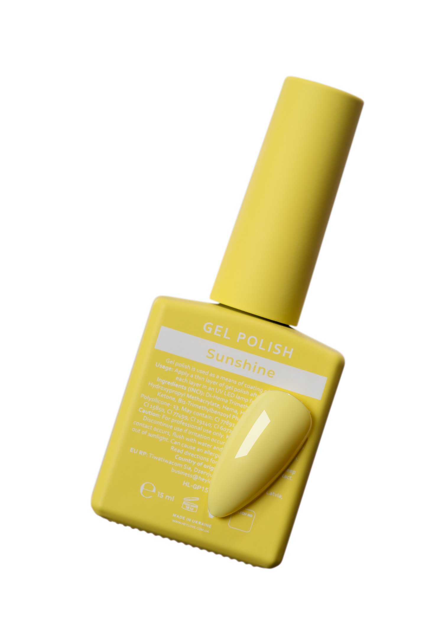 HEYLOVE. GEL POLISH, SUNSHINE, 15 ML