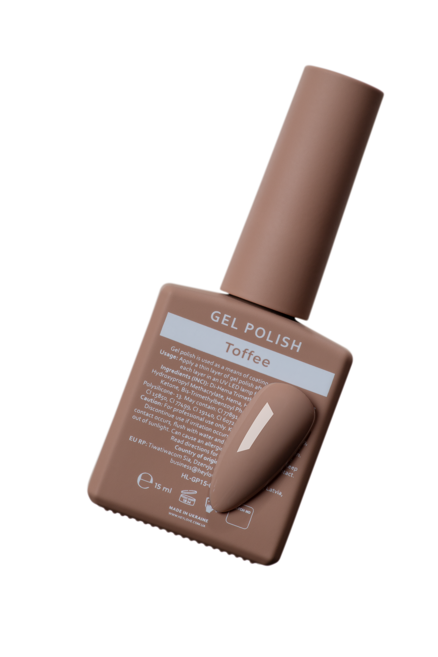 HEYLOVE. GEL POLISH, TOFFEE, 15 ML