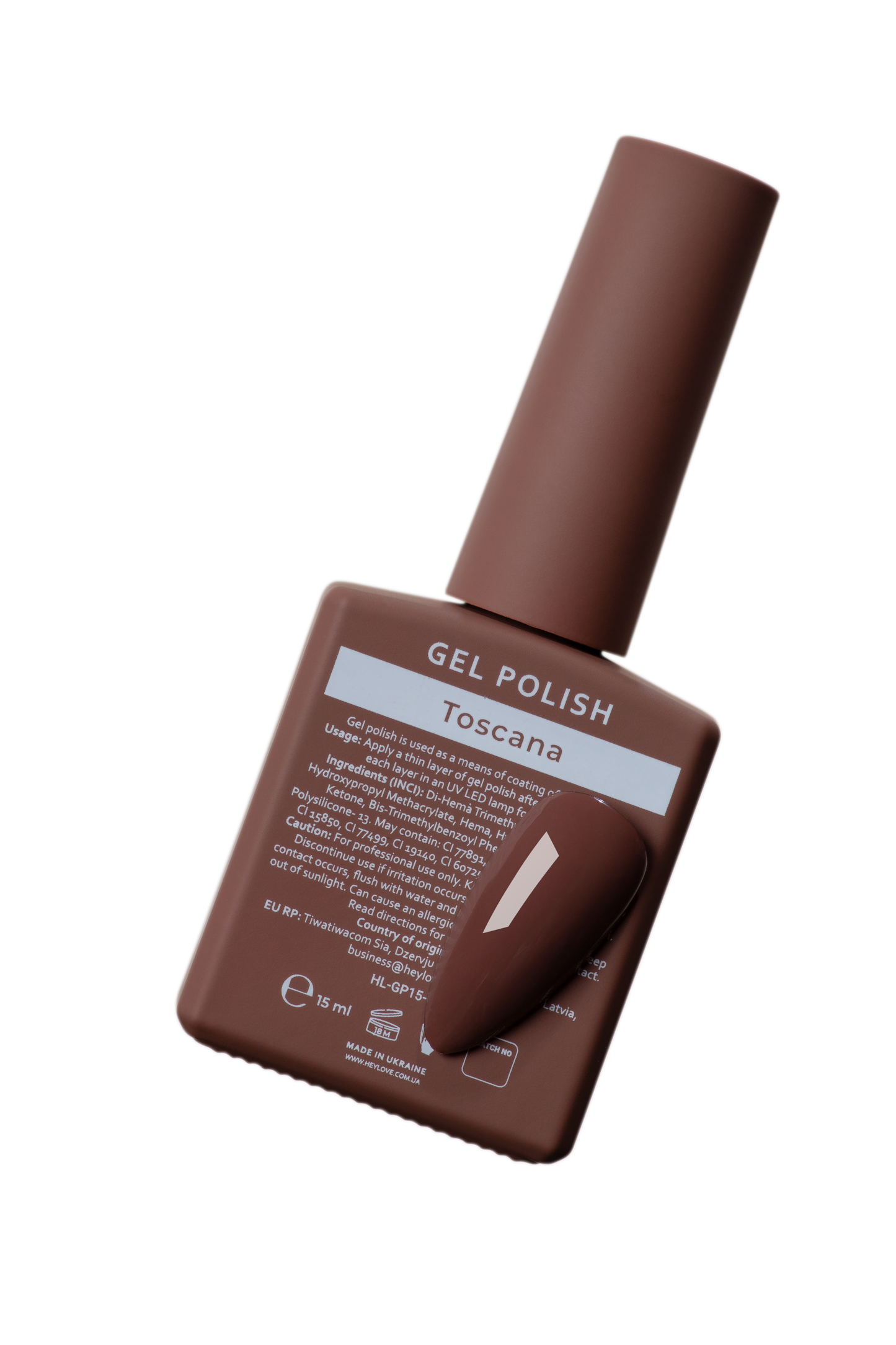 HEYLOVE. GEL POLISH, TOSCANA, 15 ML