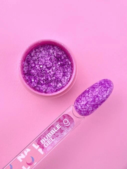 Glitter for nails Bubble Gel No. 9 5ml