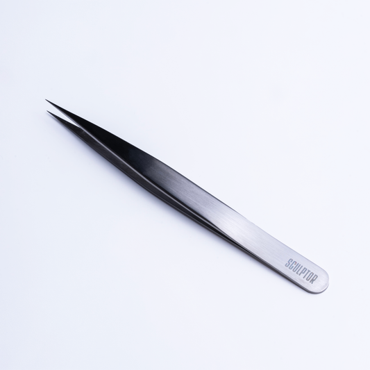 Tweezers for eyelash extension №09, SCULPTOR