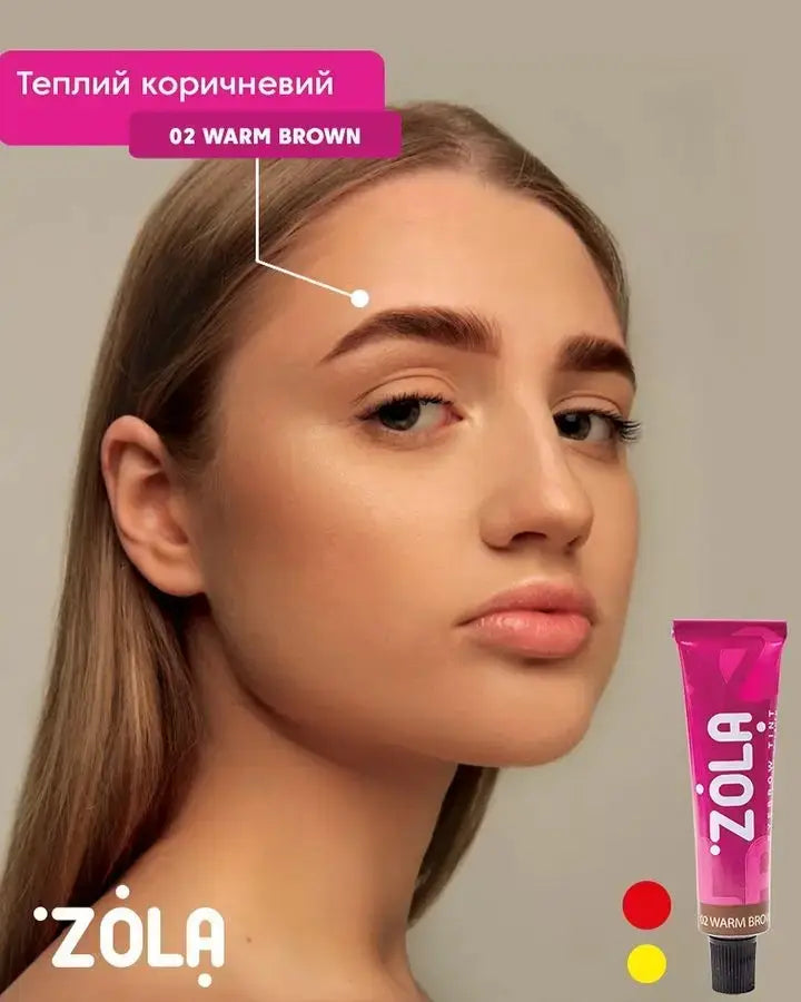 ZOLA Eyebrow Tint With Collagen 02 Warm Brown 15ml.