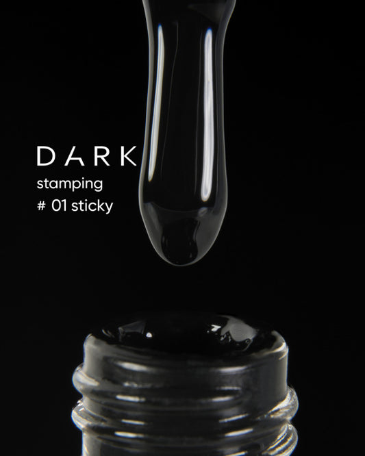 DARK STAMPING POLISH №01 BLACK STICKY, 10 ML