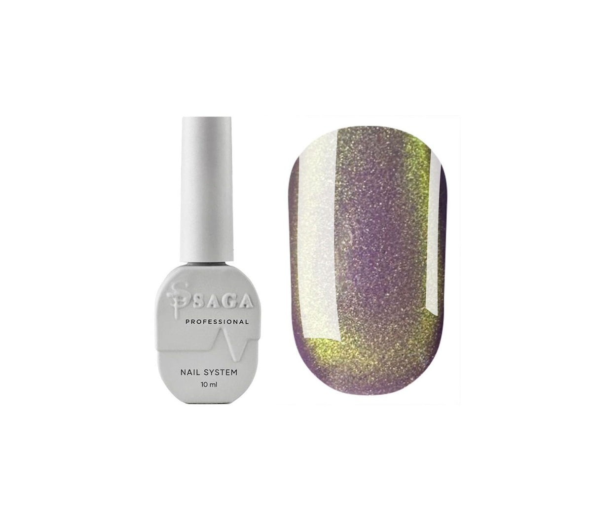 SAGA. Cat's Eye Gel Polish "Smoothie Cat", #02, 10 ml. Cat's Eye gel polish chameleon