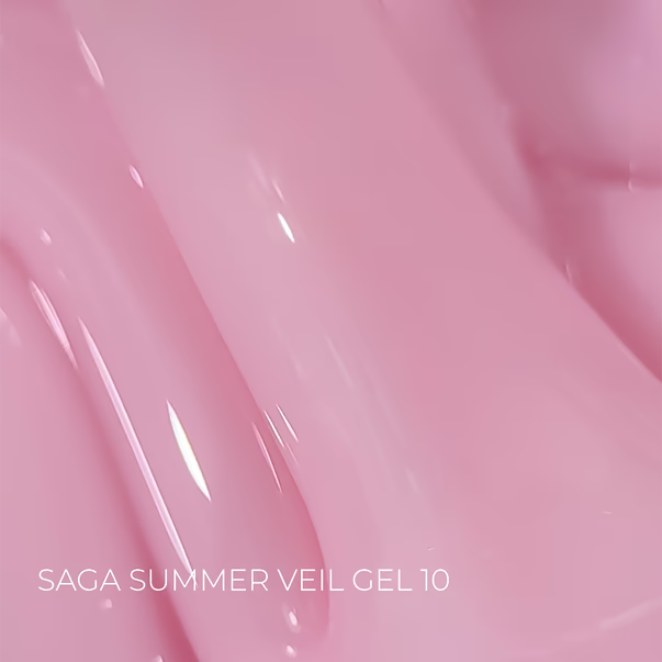 Gel for extensions SAGA Professional Builder Gel Veil Summer light pink No. 10 15 ml
