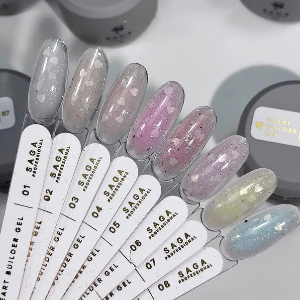 Gel for extensions SAGA Professional Builder Gel Heart yellow No. 07 15 ml