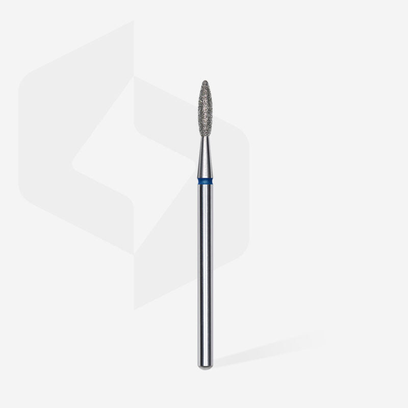 Diamond nail drill bit flame blue EXPERT head diameter  1.6 mm / working part 8 mm