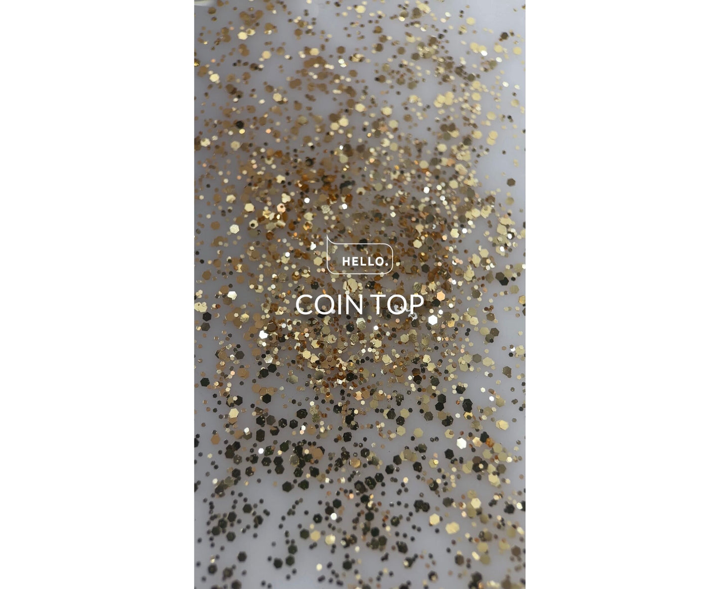 HEYLOVE. COIN GLOSSY TOP COAT, GOLD, 15 ML