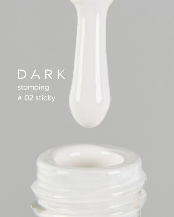 DARK STAMPING POLISH №02 WHITE STICKY, 10 ML