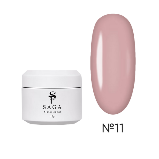 Gel for extensions SAGA Professional Builder Gel Veil Summer powdery No. 11 15 ml