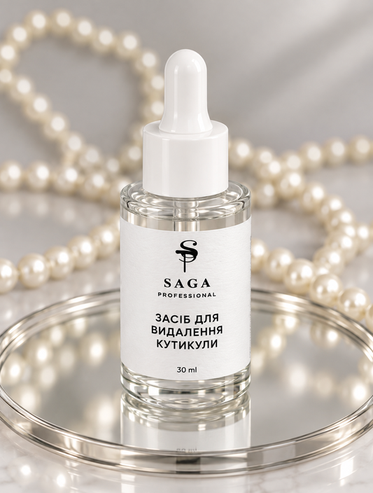 Saga Cuticle Remover Soft Blade, Alkaline Liquid, 30 ml
