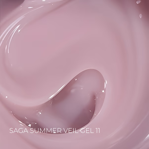 Gel for extensions SAGA Professional Builder Gel Veil Summer powdery No. 11 15 ml