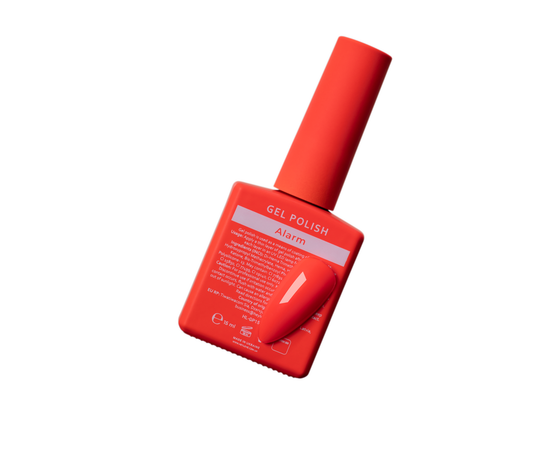 HEYLOVE. GEL POLISH, ALARM, 15 ML, GEL POLISH, CORAL