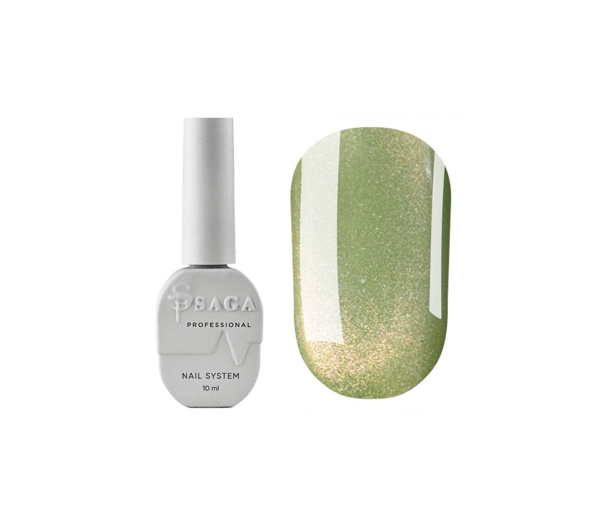 SAGA. Cat's Eye Gel Polish "Smoothie Cat", #04, 10 ml. Cat's eye gel polish chameleon