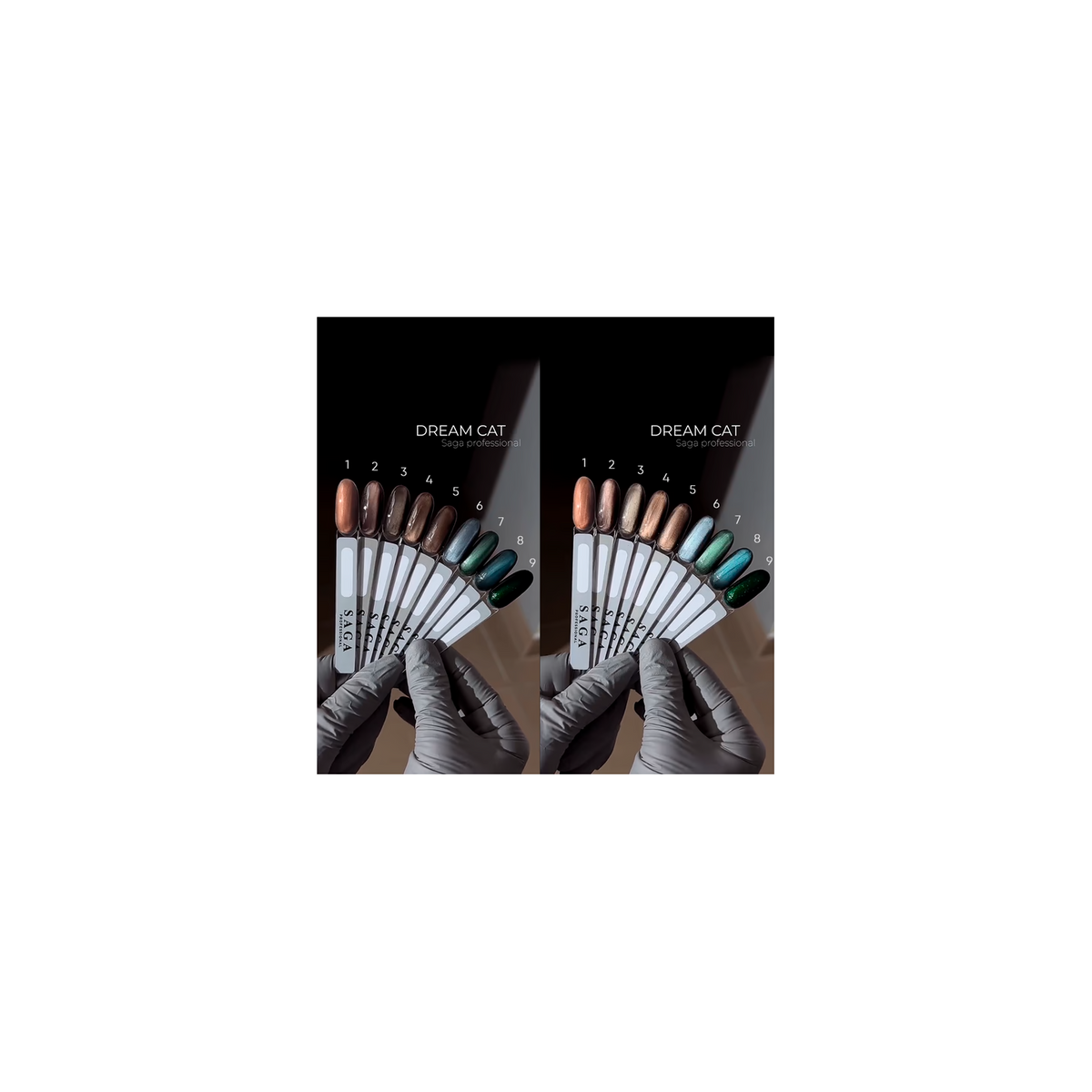 SAGA. Cat's Eye Gel Polish "Dream Cat", #04, 10 ml. Cat's eye gel polish crystal