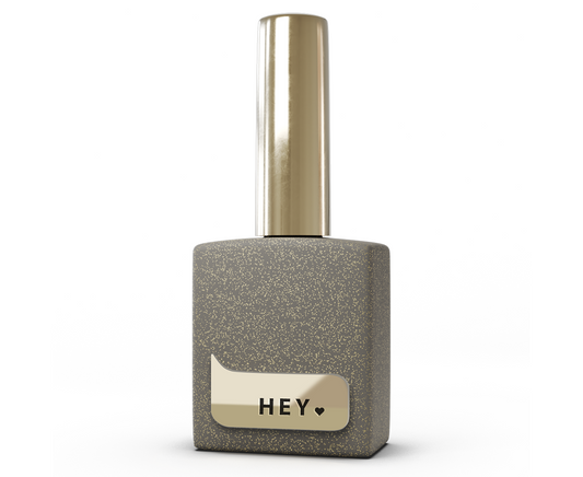 HEYLOVE. GOLD FLAKES GLOSSY TOP COAT, 15 ML