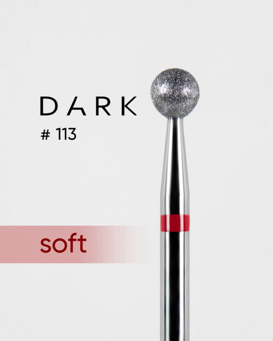 Diamond nail drill bit Dark No. 113 red ball 040