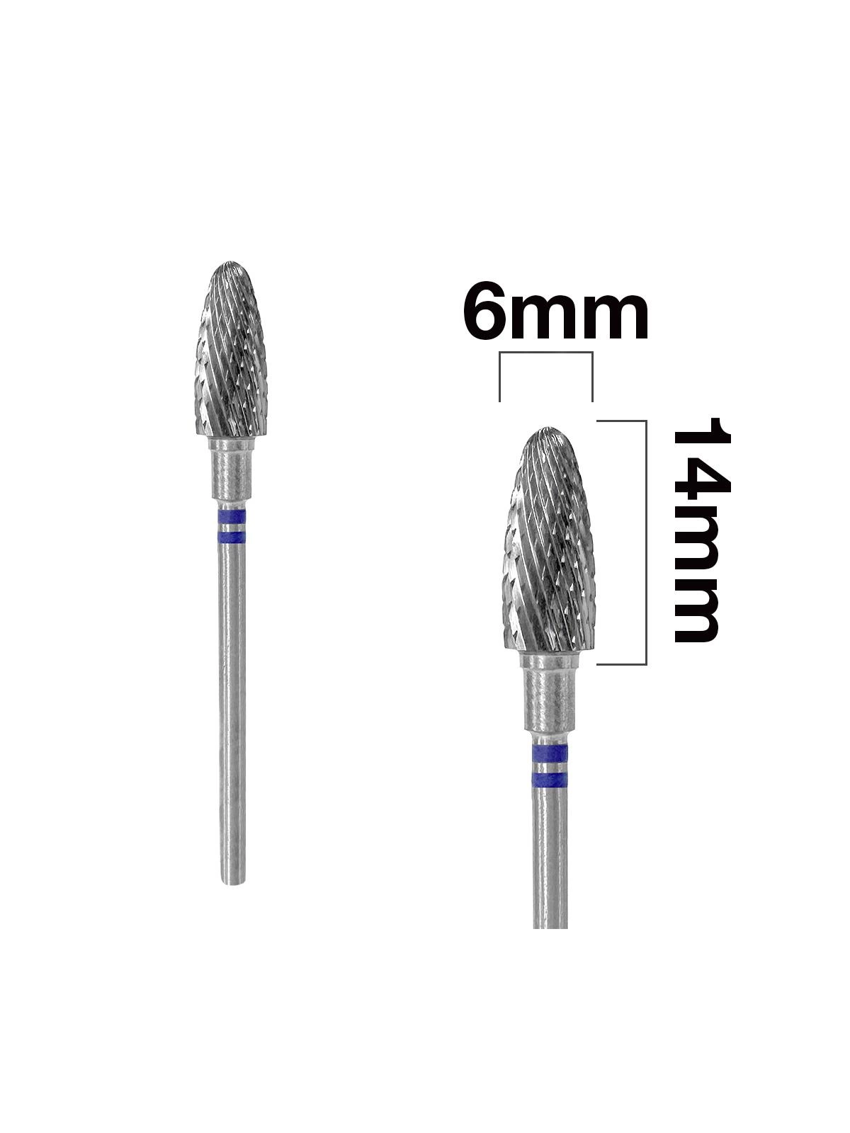 Carbide nail drill bit corn blue EXPERT head diameter 6 mm / working part 14 mm