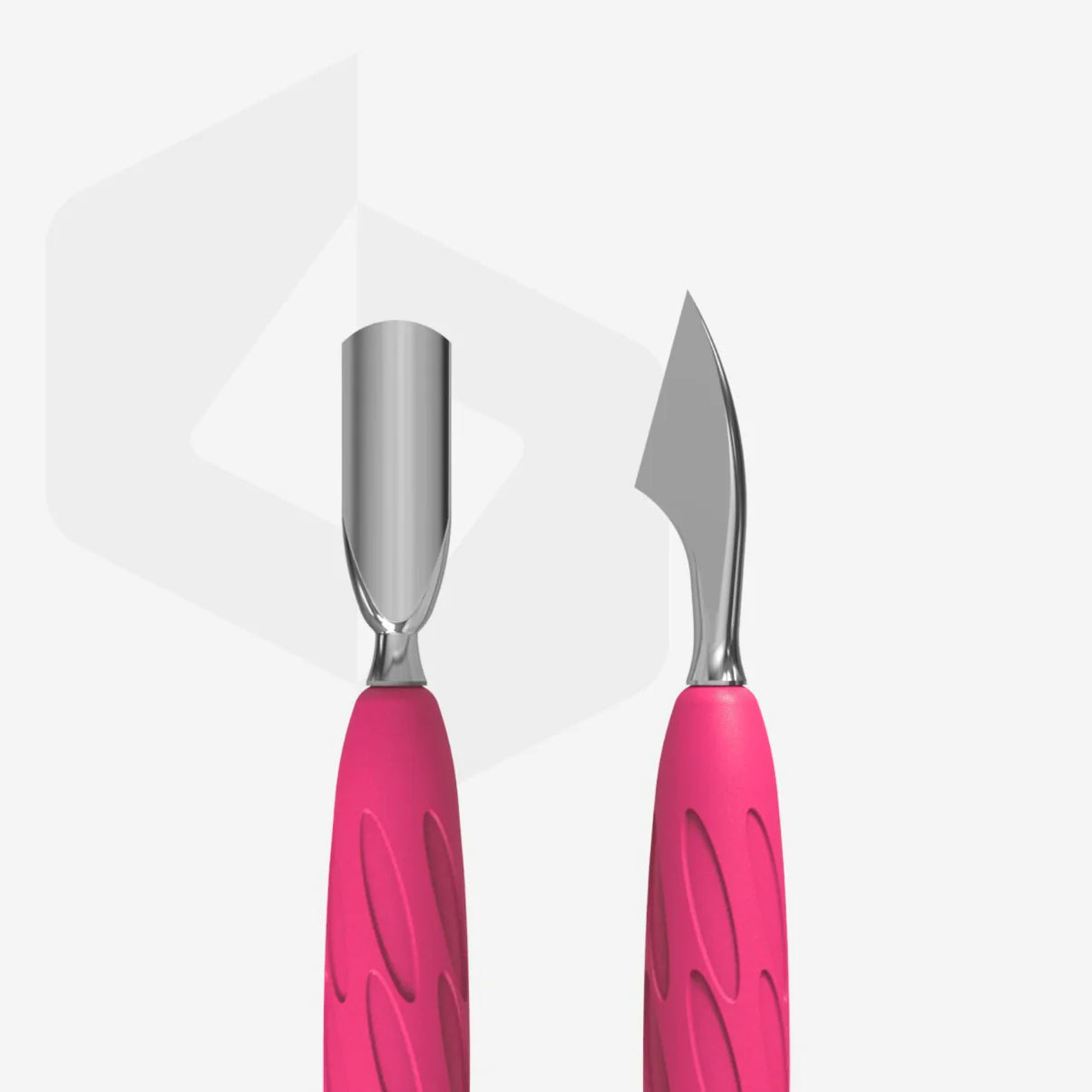 Manicure Pusher Gummy With Silicone Handle UNIQ 10 TYPE 3 (Rounded Narrow Pusher And Cleaner)