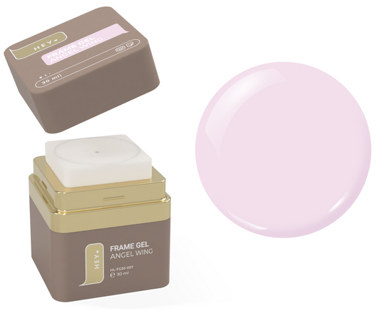 HEYLOVE. FRAME BUILDER GEL, ANGEL WING, 30 ML, UNIVERSAL GEL FOR EXTENSIONS, MILKY ERYSIPELAS