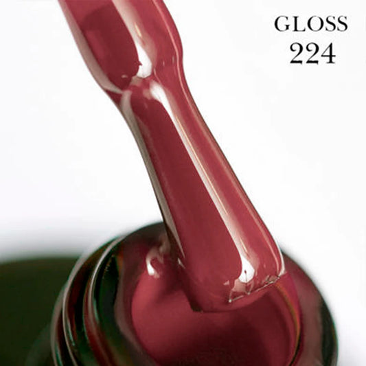 GLOSS Gel polish 224 (soothing wine), 11 ml